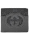 Interlocking G Cut Out Half Wallet Grey - GUCCI - BALAAN 1