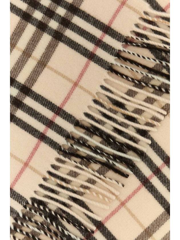 Check Pattern Cashmere Scarf Alabaster - BURBERRY - BALAAN 3