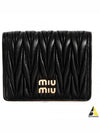 Matelasse Leather Half Wallet Black - MIU MIU - BALAAN 2