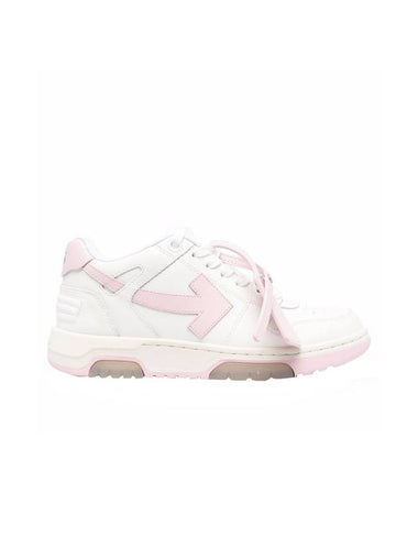 Arrow Out Of Office Leather Low Top Sneakers White Pink - OFF WHITE - BALAAN 1