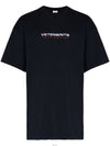 Couture Logo Overfit Short Sleeve T-Shirt Navy - VETEMENTS - BALAAN 3