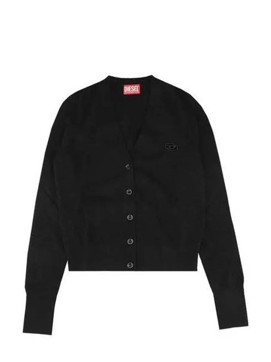 M-Arte Oval D Logo Cut Out Cardigan Black - DIESEL - BALAAN 2