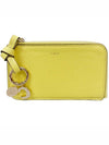 Alphabet Half Zipper Leather Card Wallet Yellow - CHLOE - BALAAN 3