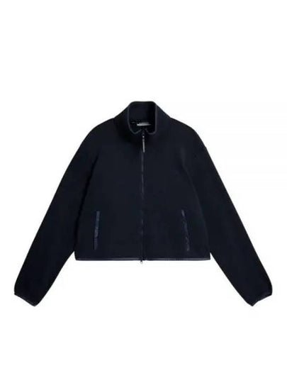 Cirque High Neck Zip-Up Jacket Navy Melange - J.LINDEBERG - BALAAN 2