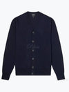 Joe Logo Embroidered Wool Cardigan Navy - A.P.C. - BALAAN 2