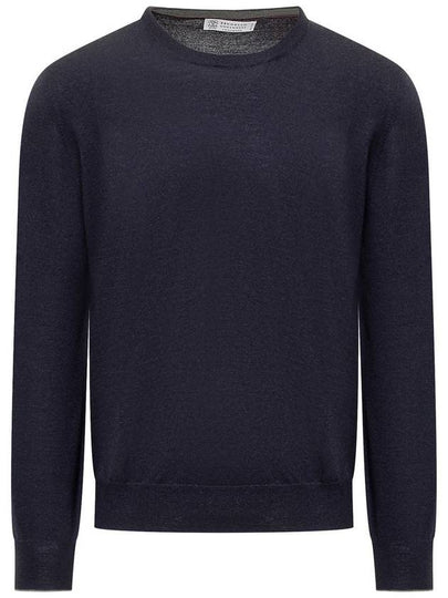 Wool Cashmere Knit Top Navy - BRUNELLO CUCINELLI - BALAAN 2