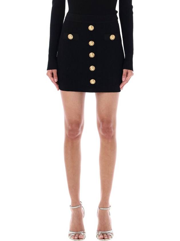 Balmain Knit Skirt With Buttons - BALMAIN - BALAAN 1