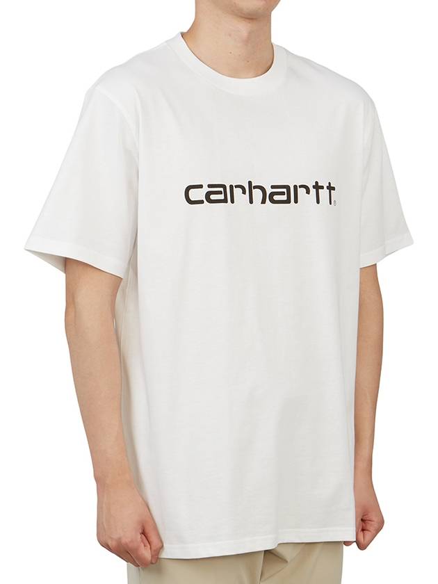 Script Short Sleeve T-Shirt White - CARHARTT WIP - BALAAN 4