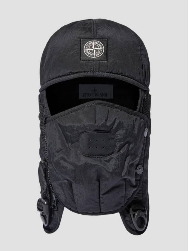 Logo Patch Balaclava Black - STONE ISLAND - BALAAN 2