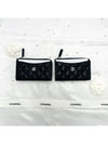 CC logo caviar black silver zipper card wallet AP3179 - CHANEL - BALAAN 10