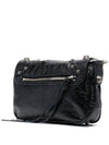 Zipper Stud Arena Lambskin Shoulder Bag Black - BALENCIAGA - BALAAN 4