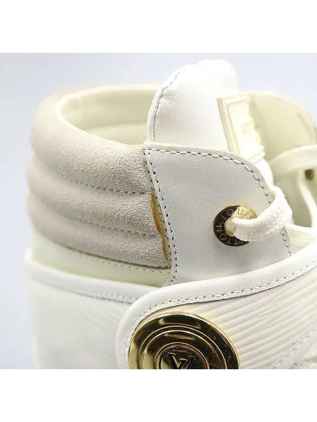 White color gold logo high top sneakers 260MM - LOUIS VUITTON - BALAAN 5