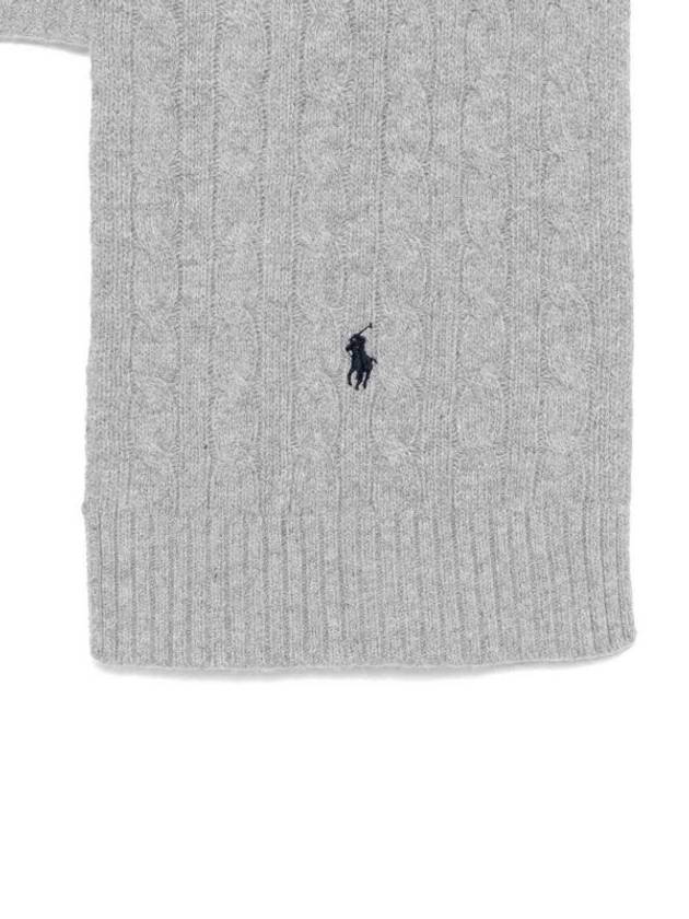 Cable Knit Muffler Grey - POLO RALPH LAUREN - BALAAN 3