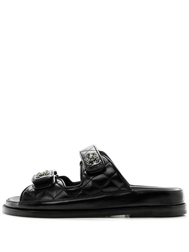 CC Logo Velcro Sandals Black - CHANEL - BALAAN 5