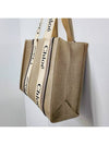 Woody Canvas Medium Tote Bag Grey - CHLOE - BALAAN 6