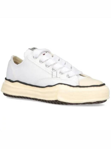 A09FW733 White Peterson VL OG Sole Canvas Low Top Sneakers - MIHARA YASUHIRO - BALAAN 1