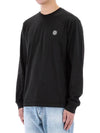 Chest Patch Long Sleeve T-Shirt Black - STONE ISLAND - BALAAN 4