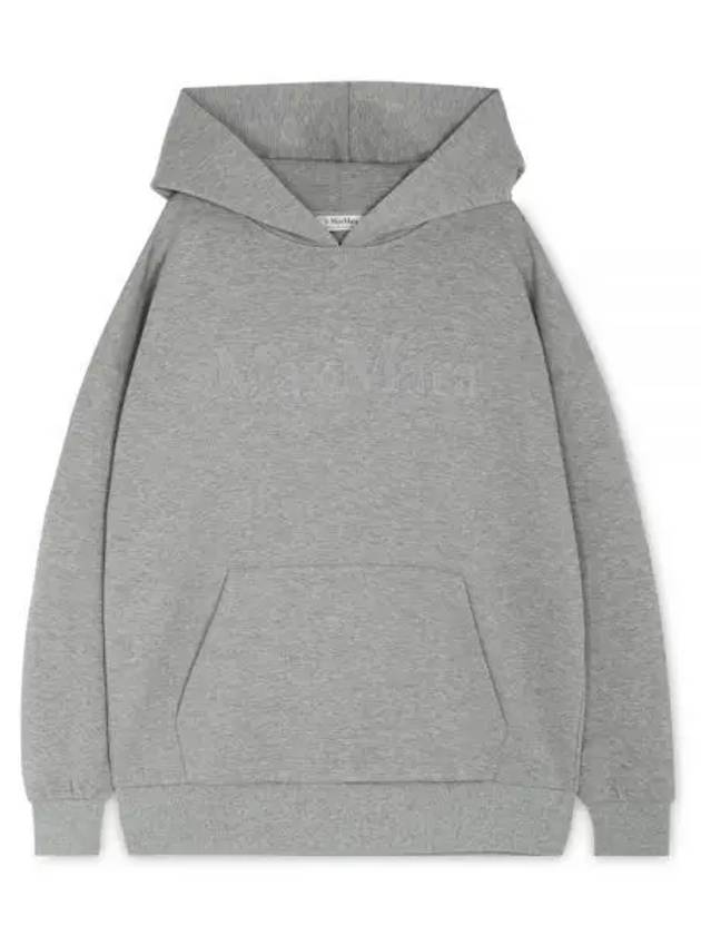 Sapore Embroidered Logo Hoodie Light Grey - MAX MARA - BALAAN 2