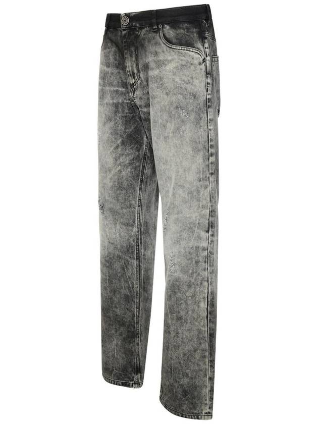 Balmain Gray Cotton Jeans - BALMAIN - BALAAN 2