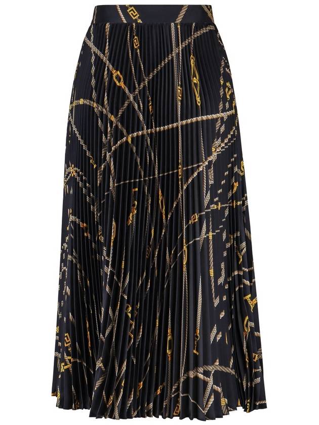 Greca Nautical Print Pleated Skirt 10042211A10058 - VERSACE - BALAAN 3