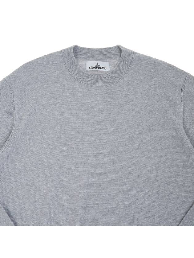 Logo Wappen Knit Top Grey - STONE ISLAND - BALAAN 4