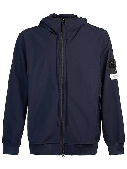 Wappen Patch Soft Shell Hooded Jacket Navy - STONE ISLAND - BALAAN 2