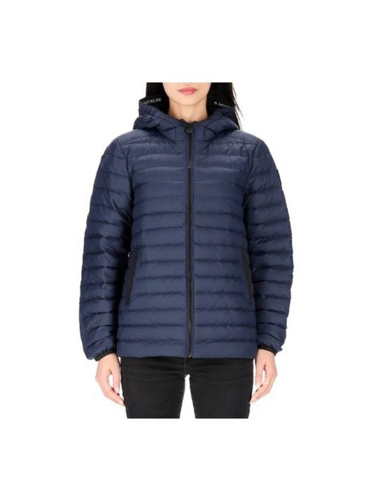 Logo Air Down Jacket Navy - MOOSE KNUCKLES - BALAAN 1