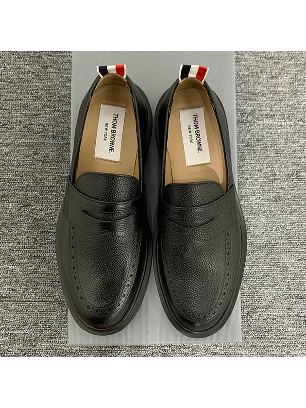 Lightweight Sole Penny Loafer Black - THOM BROWNE - BALAAN.