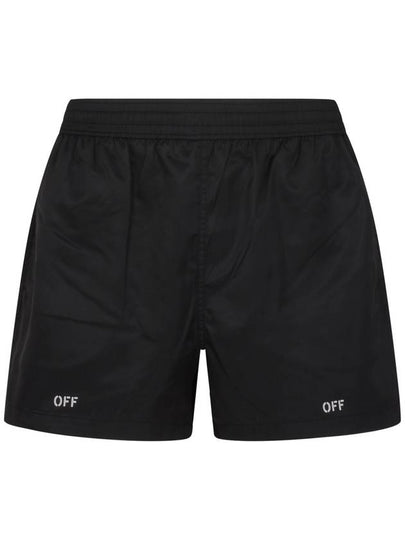 stamp logo swim shorts black - OFF WHITE - BALAAN 2