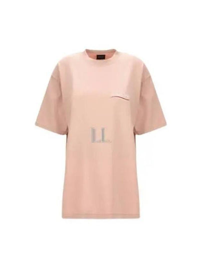 Wave Logo Political Campaign Large Fit Short Sleeve T-Shirt Pink - BALENCIAGA - BALAAN 2