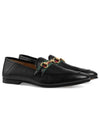 Horsebit Leather Loafers Black - GUCCI - BALAAN 3