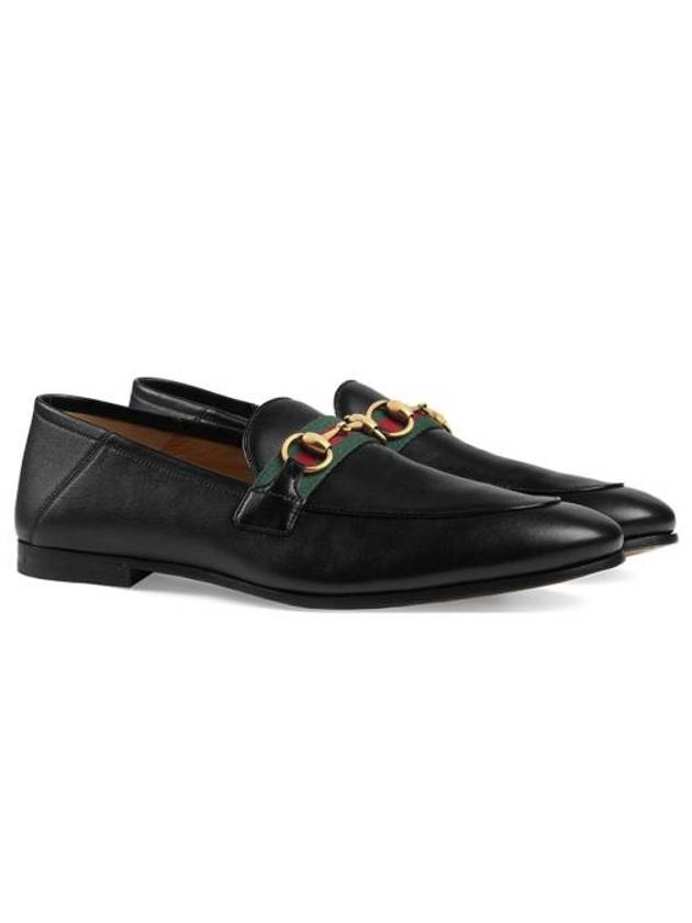 Horsebit Leather Loafers Black - GUCCI - BALAAN 3