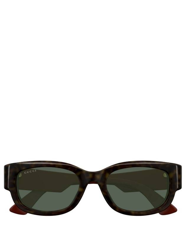 Eyewear Shiny Side Logo Oval Sunglasses Havana - GUCCI - BALAAN 1