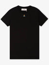 Embroided ORB Peru Short Sleeve T-Shirt Black - VIVIENNE WESTWOOD - BALAAN 3