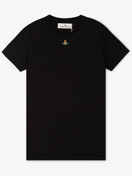 Embroided ORB Peru Short Sleeve T-Shirt Black - VIVIENNE WESTWOOD - BALAAN 2