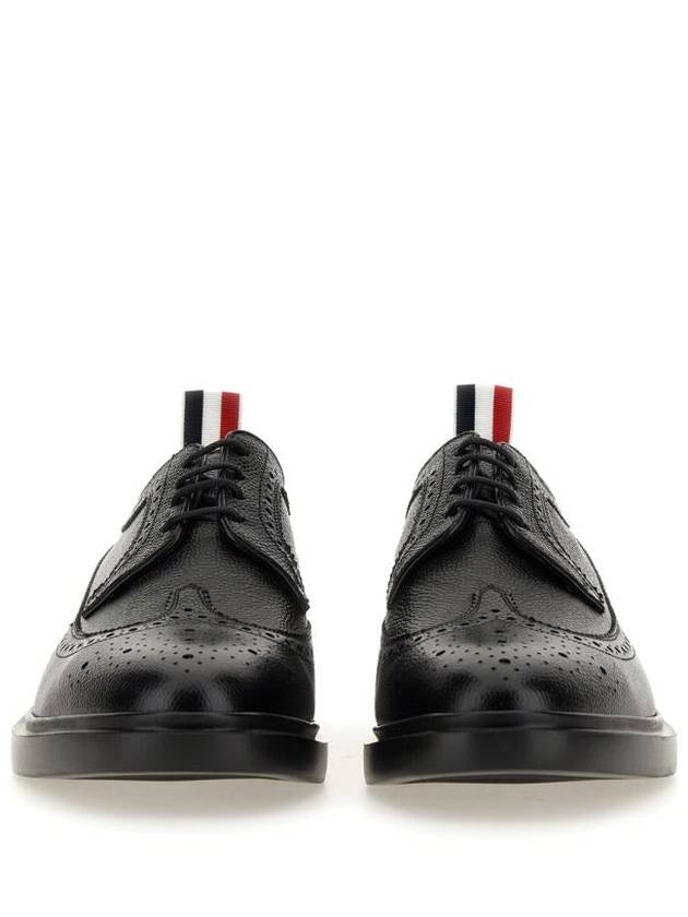 Men's Classic Long Wing Brogue Lace Up Brogue Shoes Black - THOM BROWNE - BALAAN 5