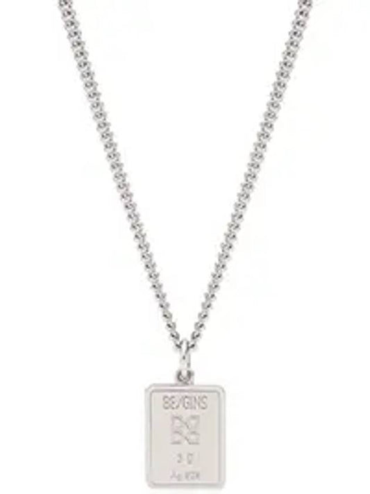 Gram Signature Bar Necklace Silver - BE/GINS - BALAAN 1