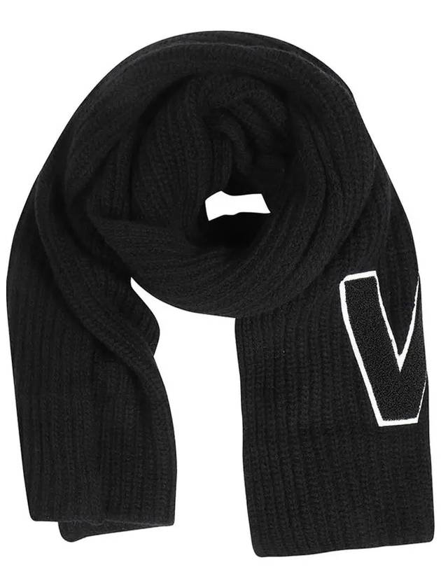 CLELIA Wool Muffler Black 57461024 005 - MAX MARA - BALAAN 1