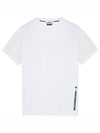 Side Logo Patch Round Short Sleeve T-Shirt White - STONE ISLAND - BALAAN 1