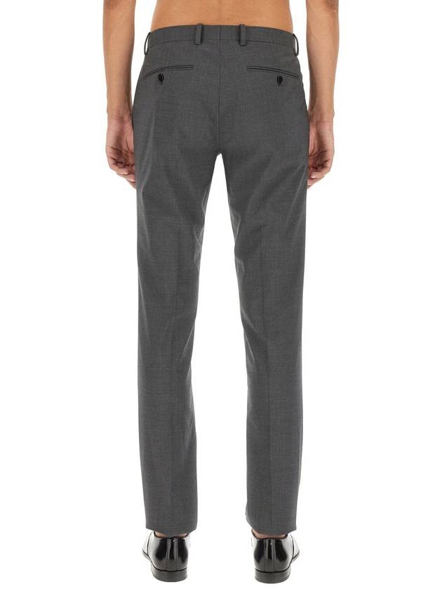 Men's Mayer Stretch Wool Straight Pants Grey - THEORY - BALAAN 4