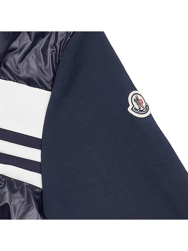 Logo Cotton Zip Up Hoodie Navy - MONCLER - BALAAN 6