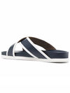 Three Stripes Buckle Cross Sandals Navy - THOM BROWNE - BALAAN 4