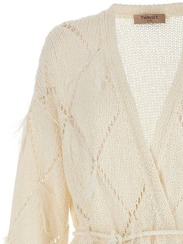 Twinset Feather Cardigan - TWINSET - BALAAN 3