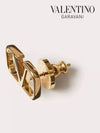 V Logo Earrings Gold - VALENTINO - BALAAN 7