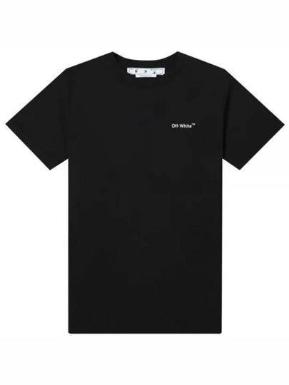 Wave Diag Slim Short Sleeve T Shirt Black - OFF WHITE - BALAAN 2