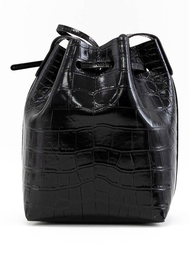 Crocodile effect mini bucket bag chocolate HMB004CP - MANSUR GAVRIEL - BALAAN 4