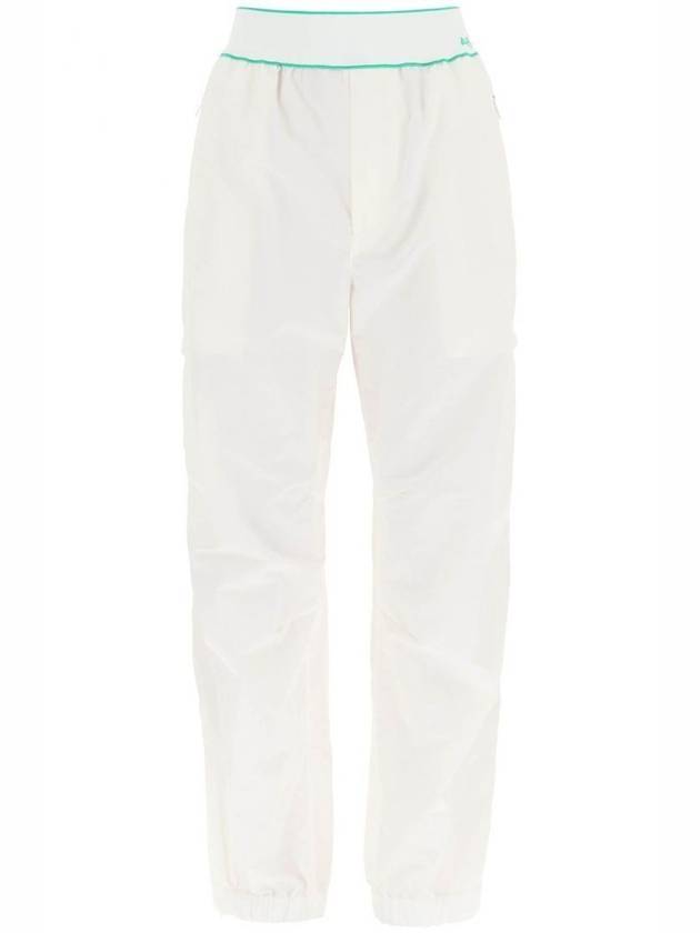 Logo Nylon Track Pants White - BOTTEGA VENETA - BALAAN 1