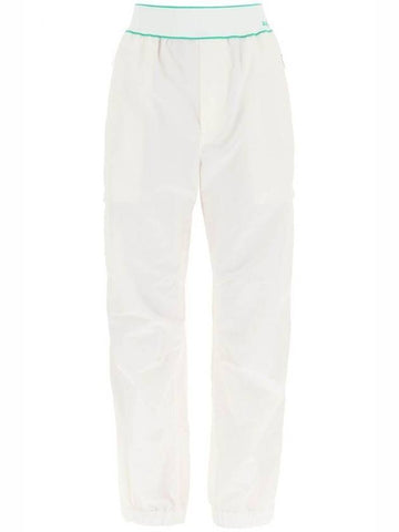 Logo Nylon Track Pants White - BOTTEGA VENETA - BALAAN 1