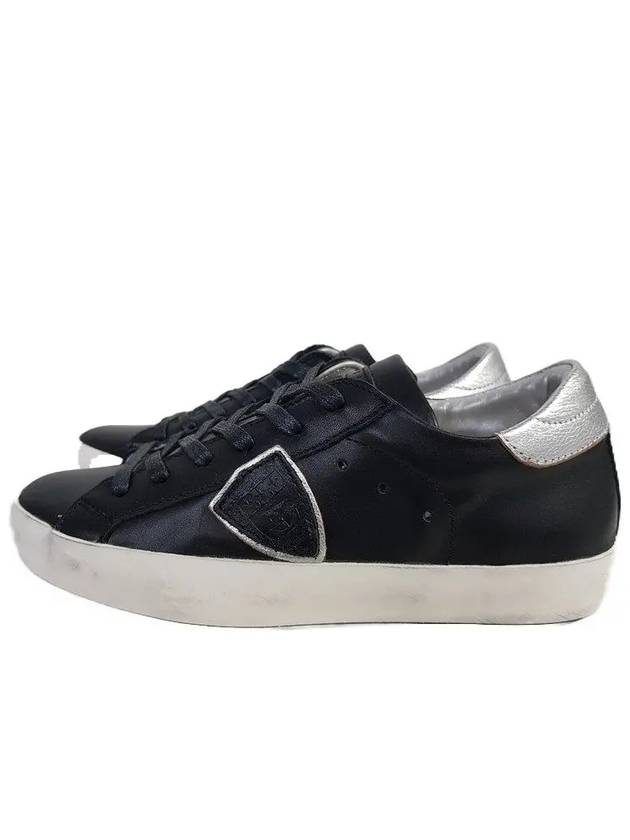 Height Raising Insole Vintage Leather Low Top Sneakers Black - PHILIPPE MODEL - BALAAN 2