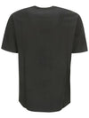 24/1 Jersey Garment Dyed Logo Short Sleeve T-Shirt Black - CP COMPANY - BALAAN 4